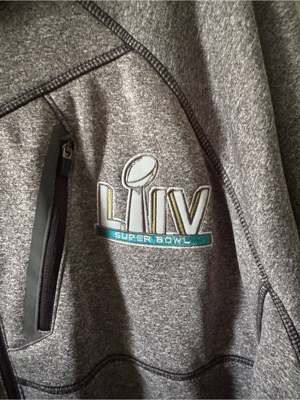 NFL Gray Heather Super Bowl LIV Logo Zip Jacket